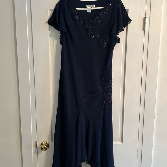 Coldwater Creek Navy Dress with Sequin Details - Picture 1 of 5